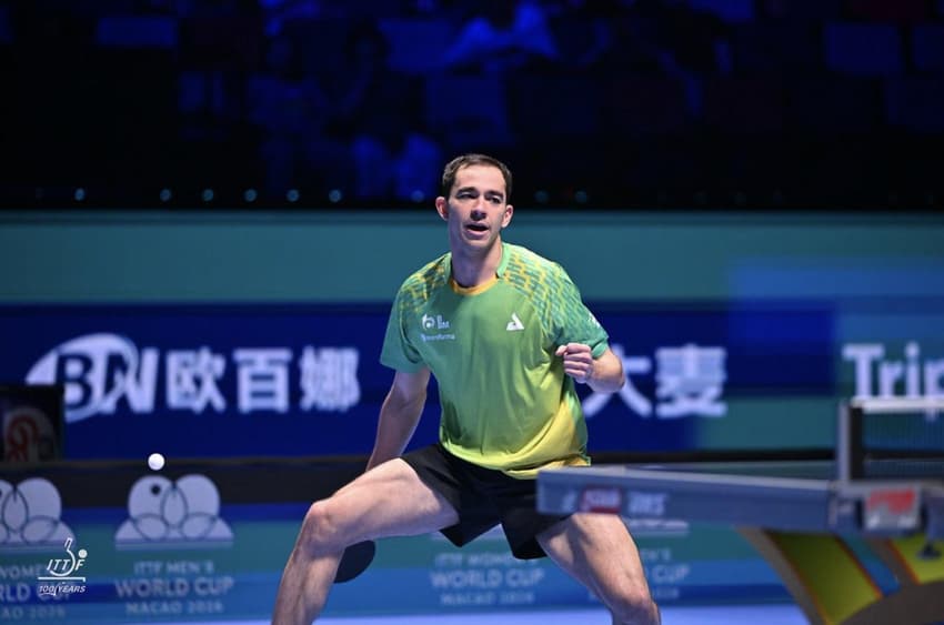 Hugo Calderano vence sueco na Copa do Mundo (Foto: Reprodução X)