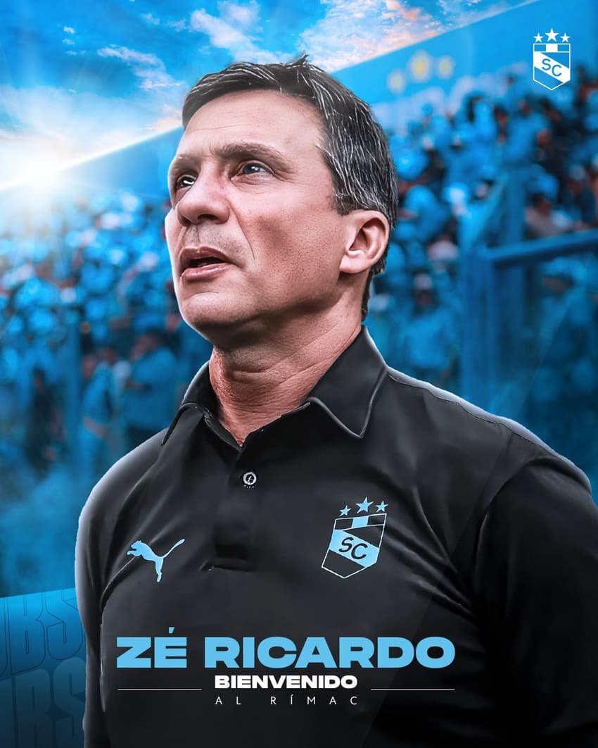 Rival do Palmeiras na Libertadores, Sporting Cristal anuncia contratação de Zé Ricardo (Foto: Reprodução/Sporting Cristal)