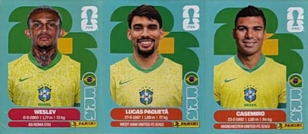 Supostas figurinhas do Brasil no álbum da Copa é divulgado por site