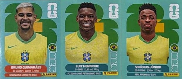 Supostas figurinhas do Brasil no álbum da Copa é divulgado por site