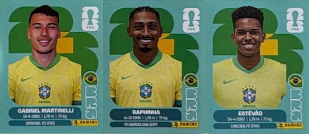 Supostas figurinhas do Brasil no álbum da Copa é divulgado por site