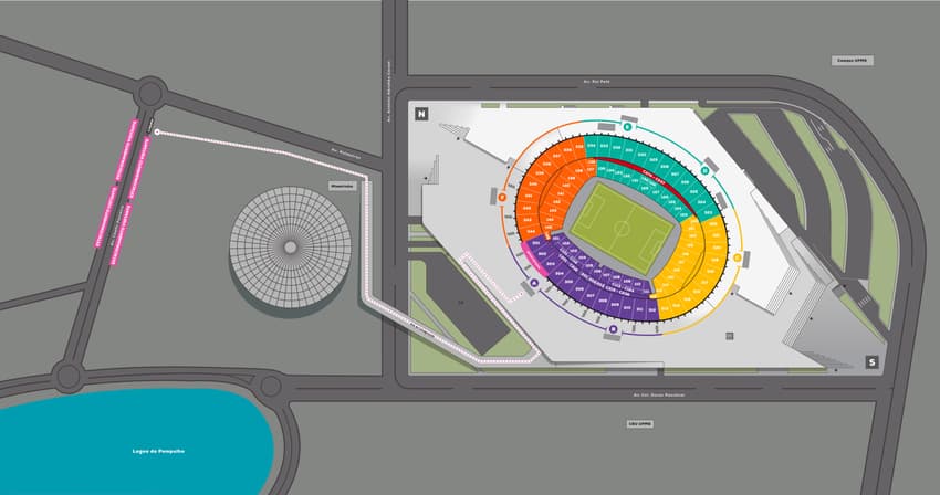 Mapa do Mineirão (Foto: Divulgação Cruzeiro)