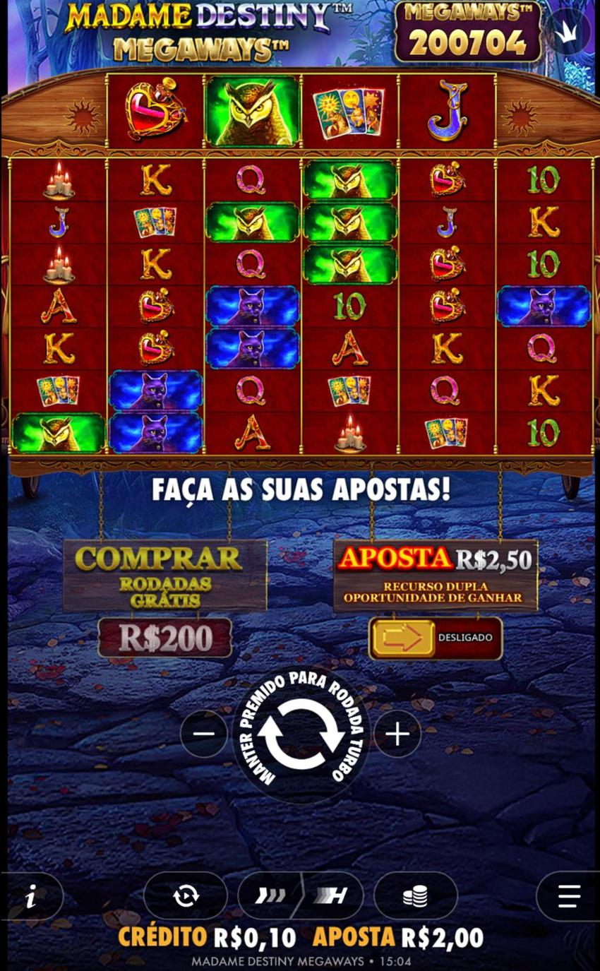 Captura de tela do slot Madame Destiny Megaways na Sportingbet.