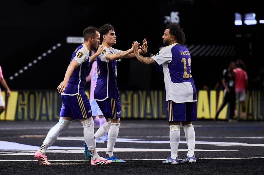 O ex-lateral Marcelo durante partida do Skull FC pela Kings League