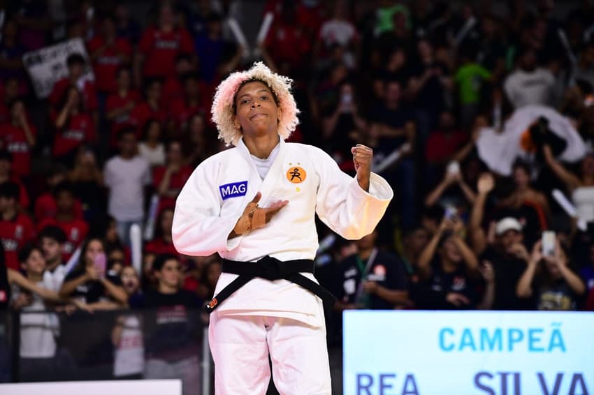 Rafaela Silva comemora vitória na seletiva nacional de judô
