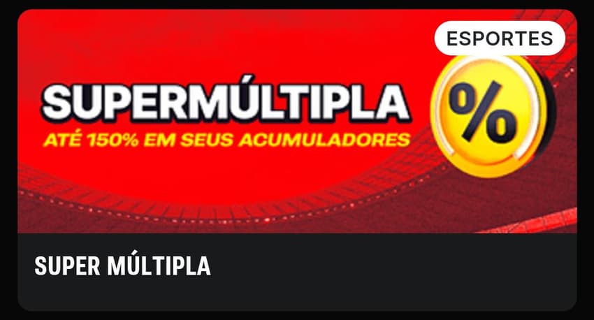 Captura de tela do bônus Supermúltipla Superbet.