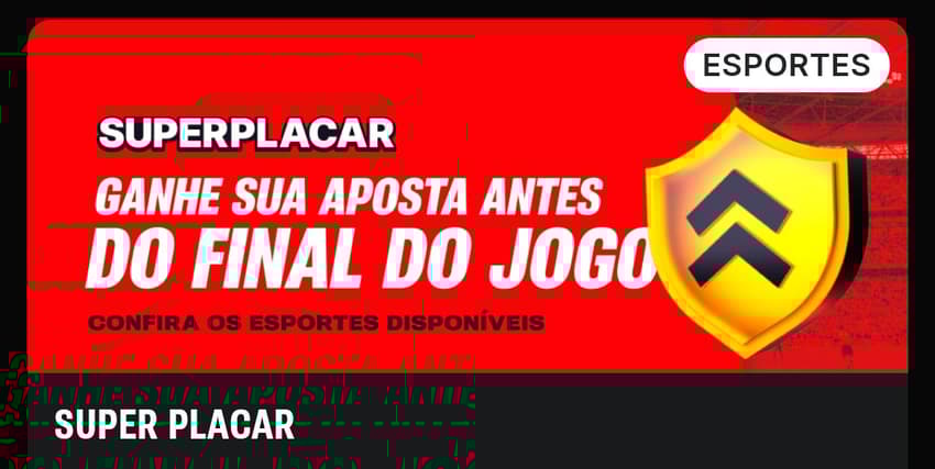 Captura de tela do SuperPlacar na Superbet.