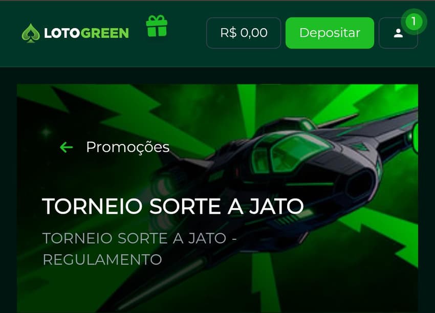Captura de tela do torneio Sorte a Jato de JetX na Lotogreen