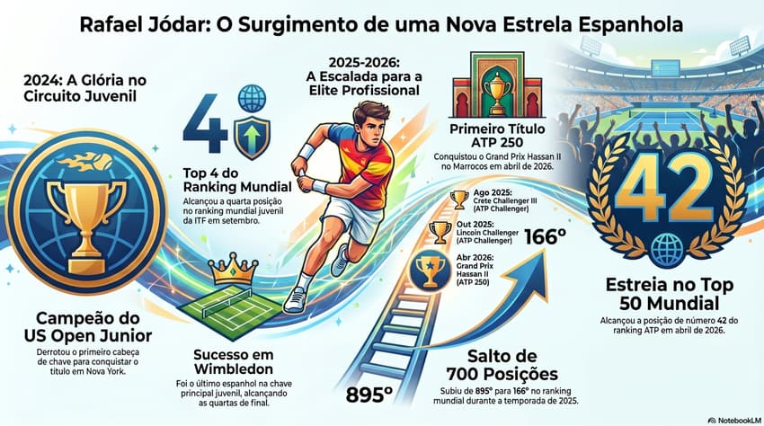 Gráfico mostra feitos da carreira do espanhol Rafael Jodar (Reprodução)