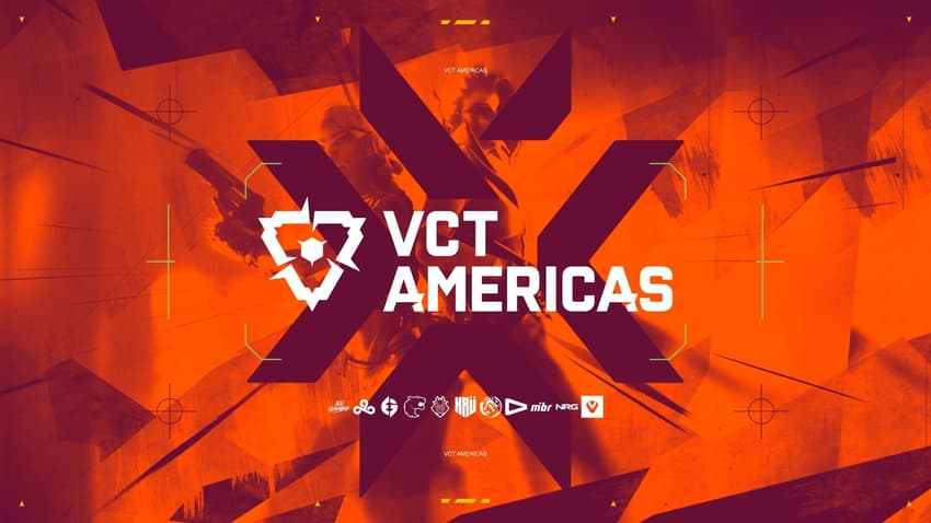 Imagem oficial da liga VCT Americas, um dos campeonatos de Valorant da Riot Games.