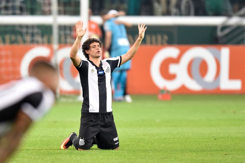 Palmeiras x Santos: Victor Ferraz em campo pelo Brasileirão 2016 no Allianz Parque. (Foto: Mauro Horita/Lancepress)