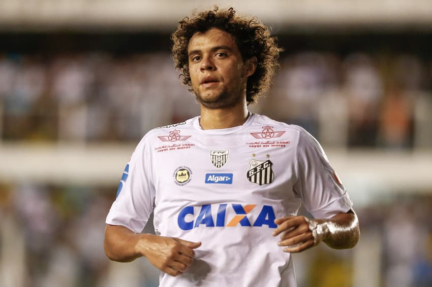 Santos x Linense: Victor Ferraz em ação pelo Paulistão 2017 na Vila Belmiro. (Foto: Marcello Zambrana/AGIF)
