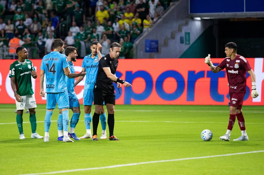 Palmeiras e Santos empataram por 1 a 1 (Foto: Rodilei Morais /Fotoarena/Folhapress) 