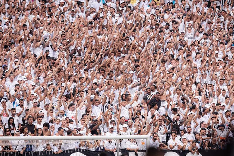 Torcida do Santos durante partida do Santos na Neo Química Arena, pelo Campeonato Paulista. (Foto: Raul Baretta/ Santos FC)