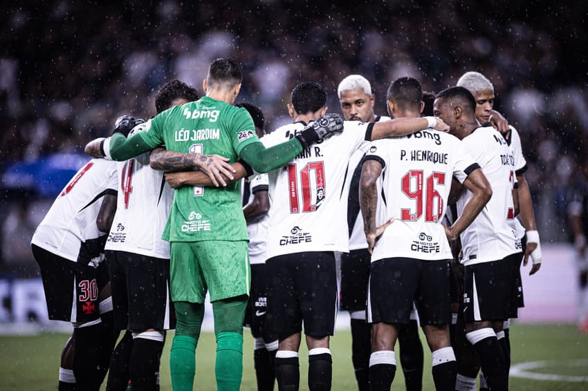 Jogadores do Vasco antes da partida contra o Remo pelo Brasileirão (Foto: Matheus Lima / Vasco)