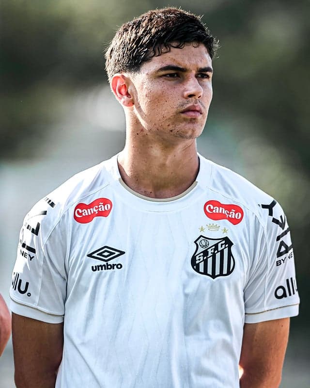 Samuel Pierri durante jogo do Sub-20 do Campeonato Brasileiro. (Foto: Reinaldo Campos/ Santos FC)
