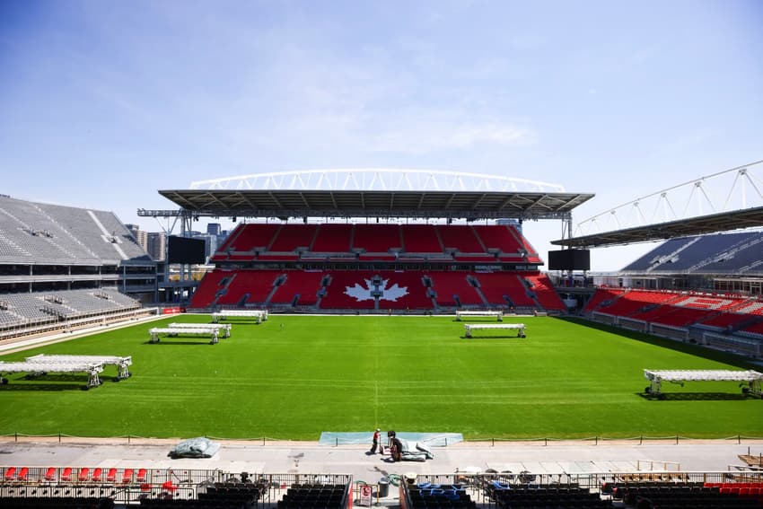 BMO Field, em Toronto, será palco de jogos da Copa do Mundo de 2026 (Foto: Cole Vurston/AFP)