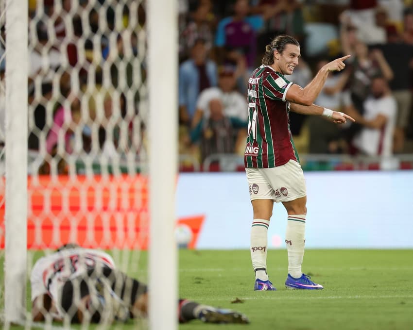Canobbio comemora gol em Fluminense x São Paulo no Maracanã (Foto: Marcelo Gonçalves / Fluminense FC)