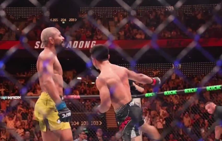 Deiveson Figueiredo é derrotado no UFC Macau (Foto: Reprodução/ UFC)