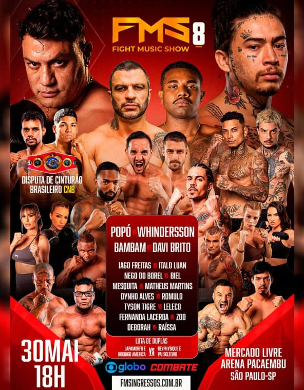 Card completo do Fight Music Show 8 (Foto: Divulgação)