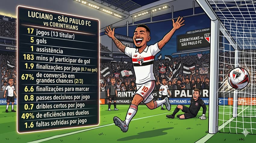 Luciano gráfico e números pelo São Paulo