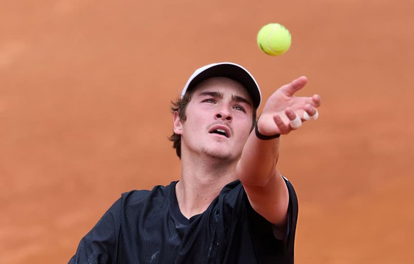 João Fonseca em treino no Masters 1000 de Roma (Foto: Emmanuele Ciancaglini/Divulgação)