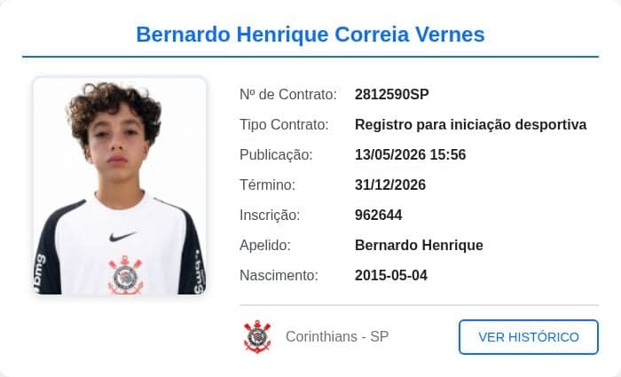 Registro de Bernardo no BID (Foto: Reprodução/Instagram)