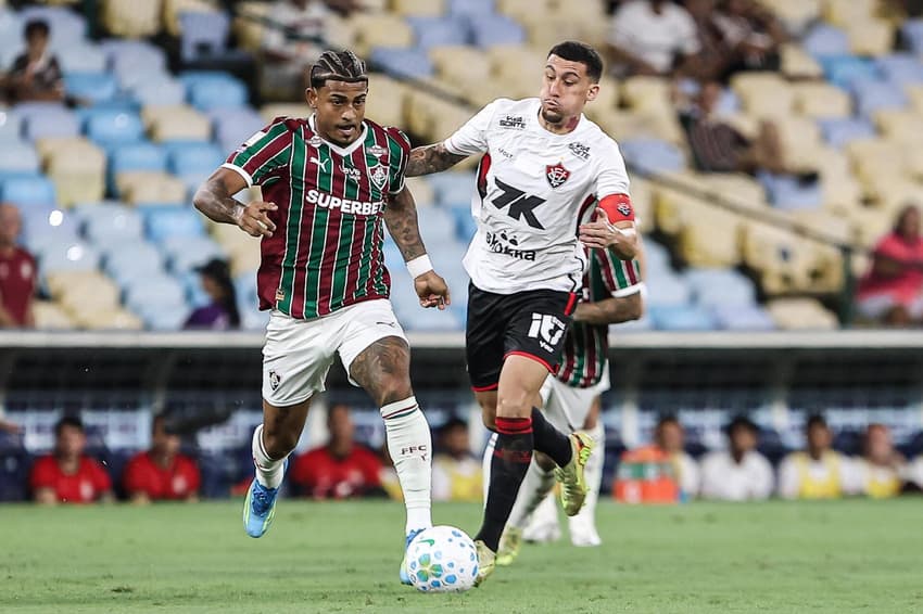 John Kennedy, em boa fase, é o trunfo do Fluminense contra o Vitória (FOTO: LUCAS MERÇON / FLUMINENSE F.C.)