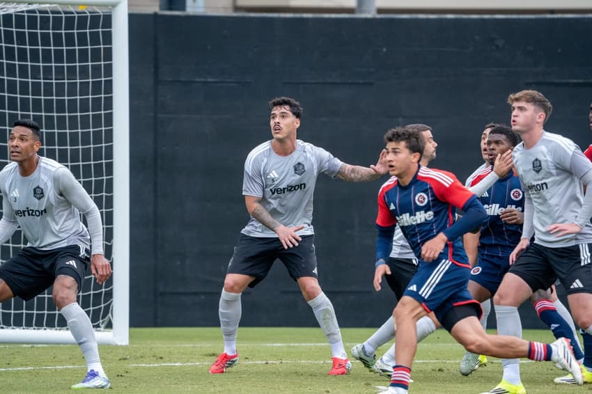 Lucas Halter durante pré-temporada com o Houston Dynamo, da MLS