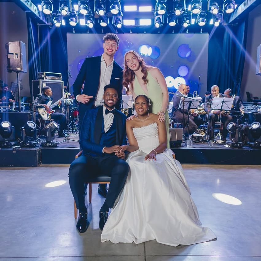Irmãos Bergmann no casamento de Ana Cristina e Maicon (Foto: Reprodução/ Instagram)