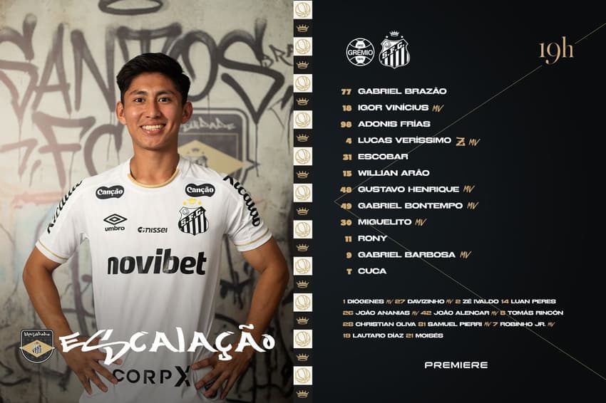 Santos está pronto para duelo contra o Grêmio. (Foto: Divulgação/ Santos FC)