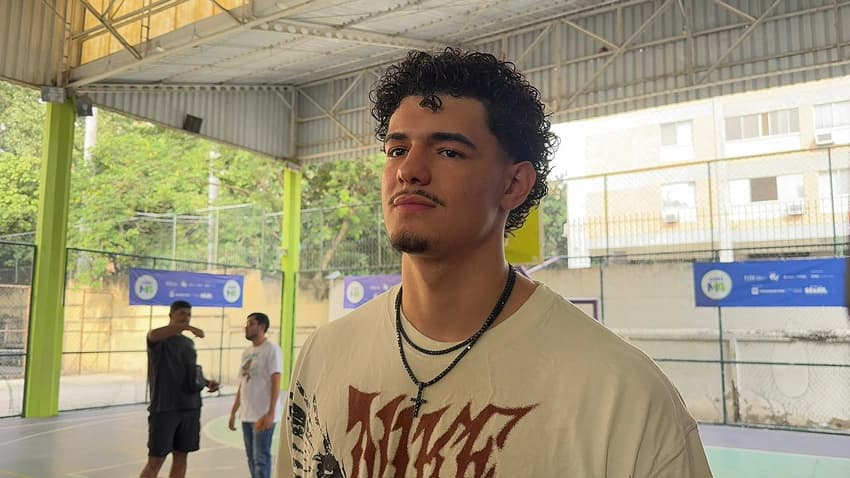 Gui Santos em entrevista ao Lance! (Foto: Lance!/ Joanna Colaço)