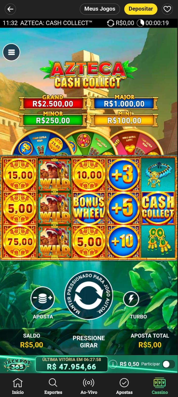 Captura de tela do bet365 game Asteca Cash Collect.