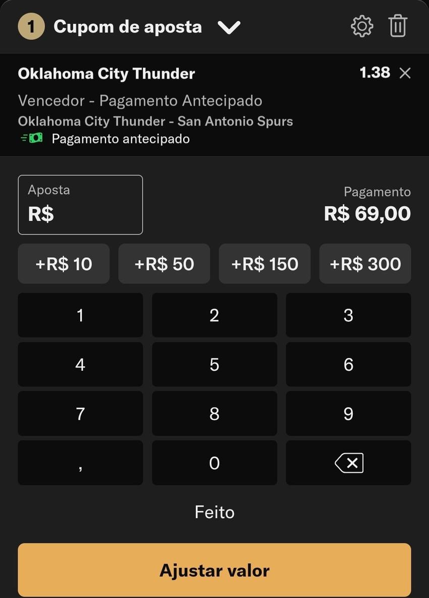 Captura de tela do bilhete de apostas em basquete na BetMGM com Pagamento Antecipado ativo.