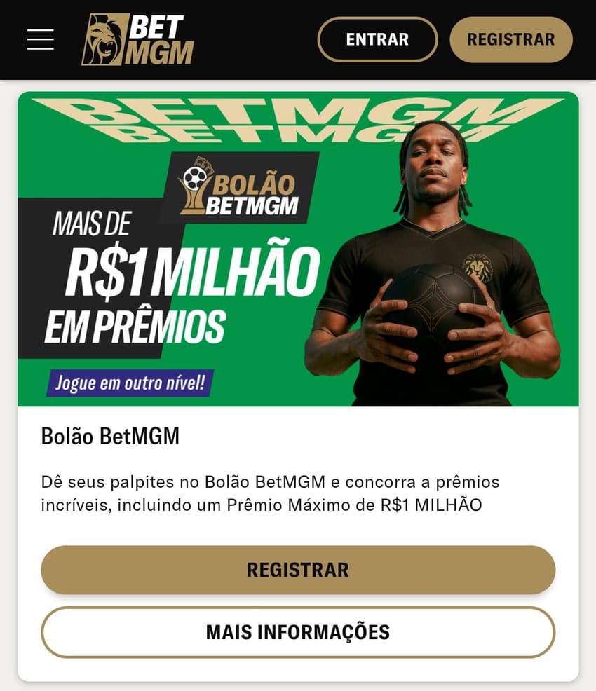 Captura de tela do bônus da BetMGM Bolão Grátis.