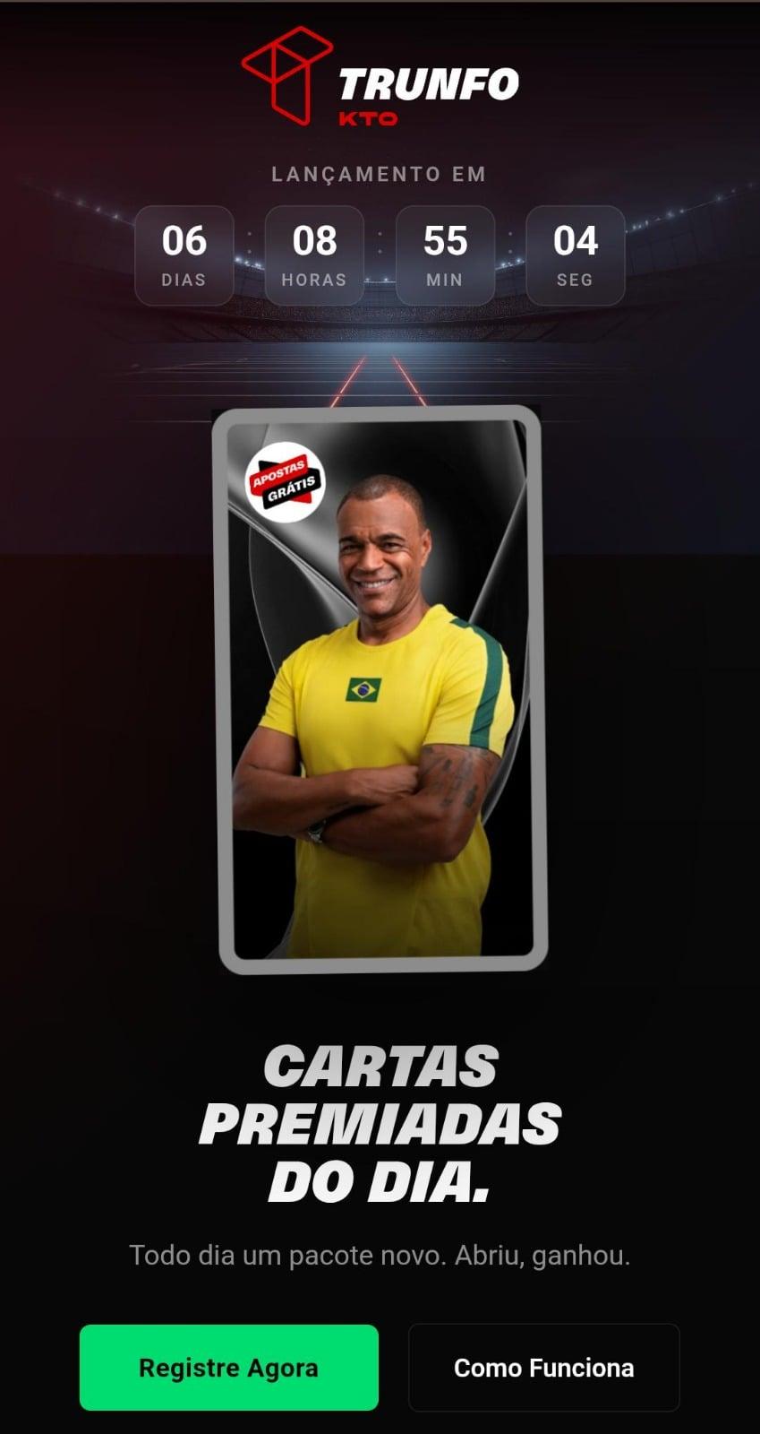 Captura de tela do bônus Trunfo KTO da Copa do Mundo.