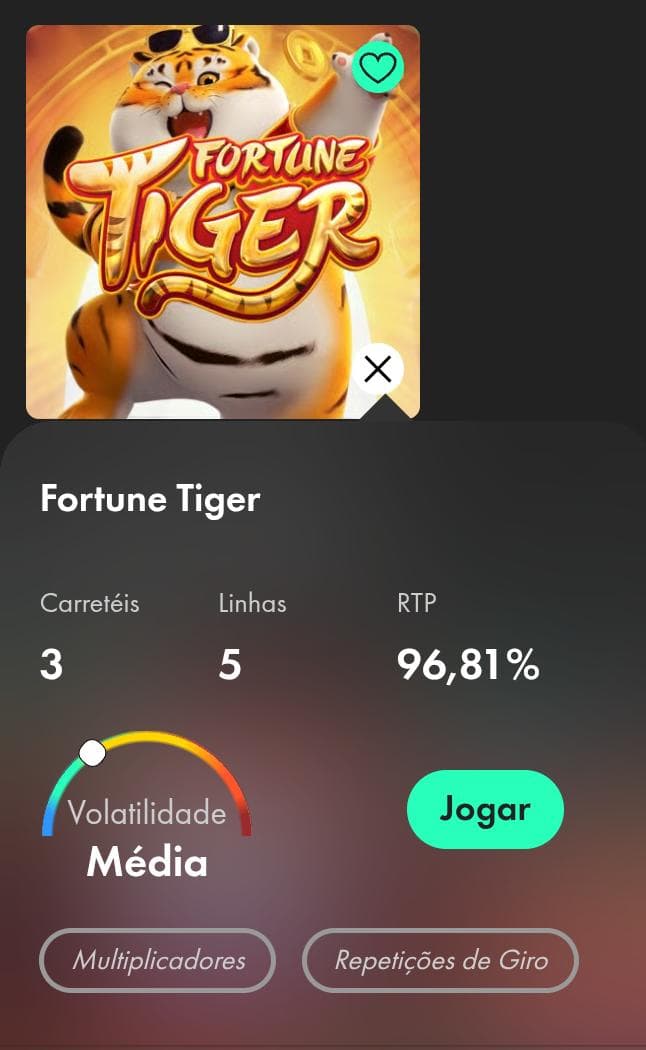 Captura de tela das características do Fortune Tiger na bet365.