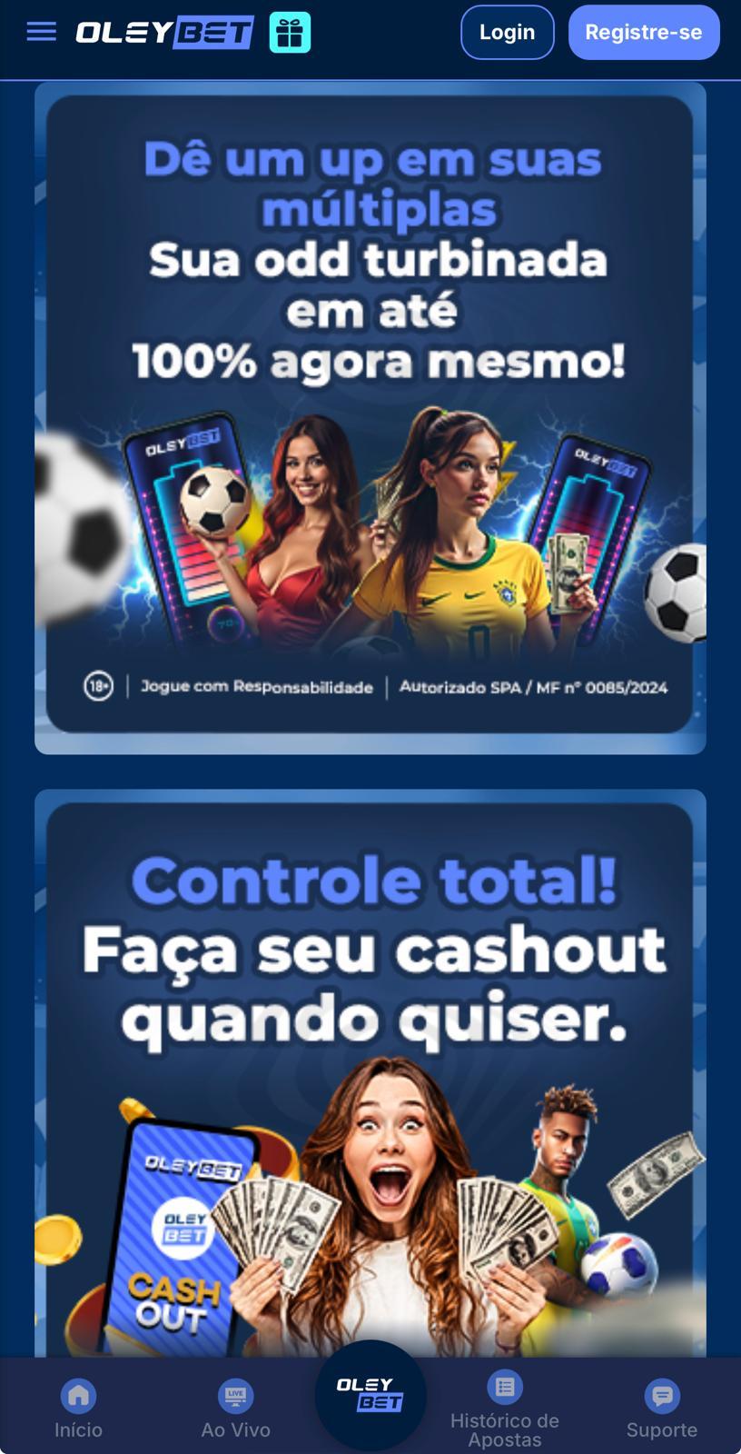 Captura de tela das odds turbinadas na OleyBet, disponível em apostas nos favoritos para a Copa do Mundo 2026.