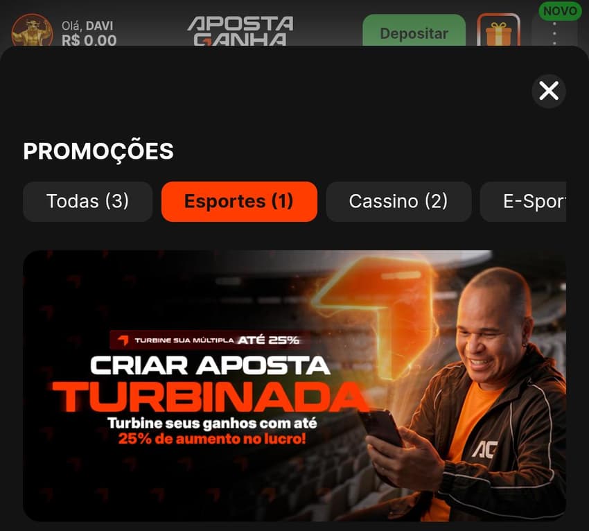 Captura de tela do melhor site de apostas Aposta Ganha.