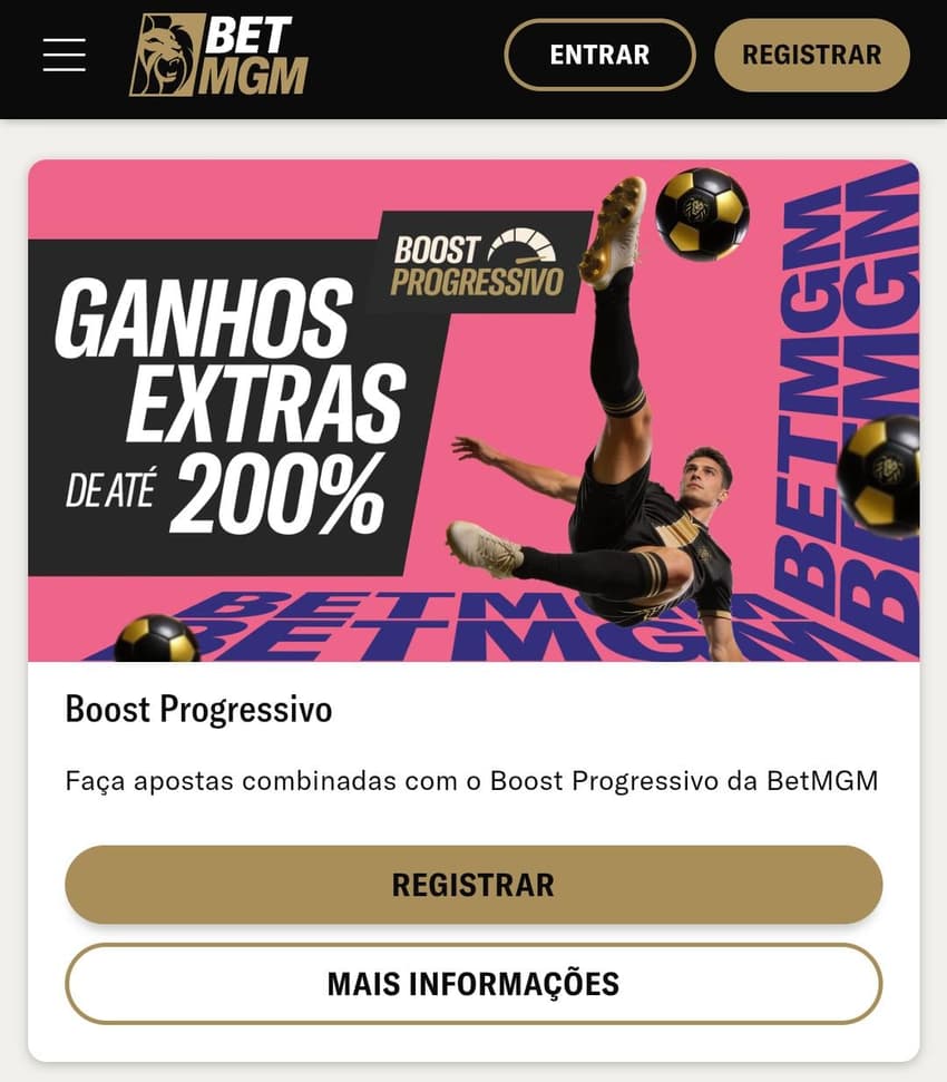 Captura de tela do melhor site de apostas BetMGM.