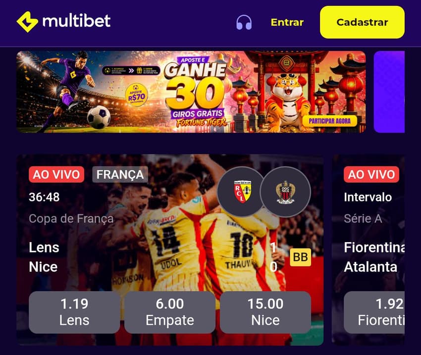 Captura de tela do melhor site de apostas Multibet.