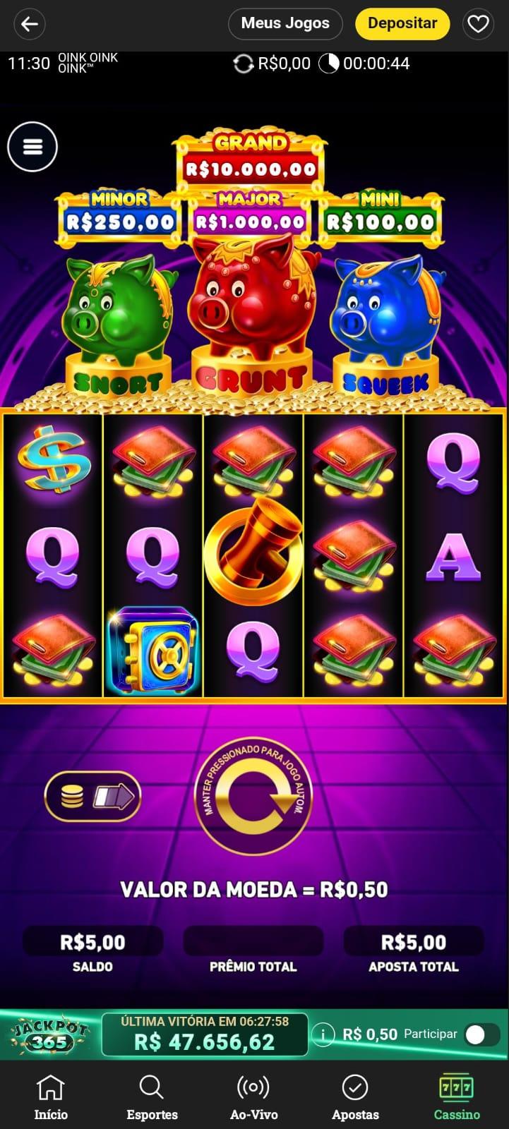 Captura de tela do bet365 game Oink Oink Oink.