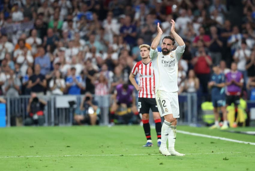 Na despedida de Carvajal e Alaba, o Real Madrid venceu o Athletic Bilbao por La Liga (Foto: Pierre-Philippe MARCOU / AFP)