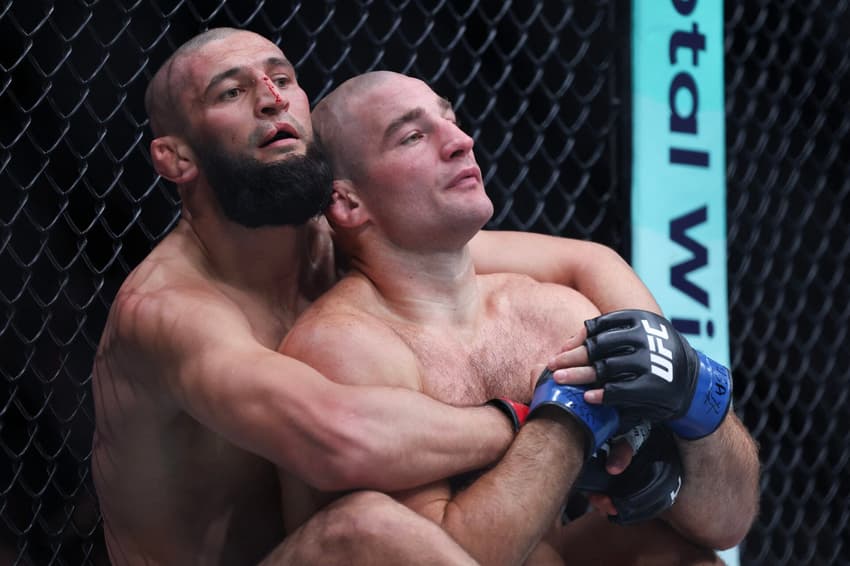 Sean Strickland derrotou Khamzat Chimaev no UFC 328 (Foto: Ishika Samant/Getty Images/AFP)