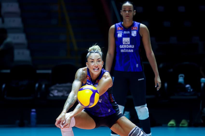 Treino do Minas antes da final da Superliga Feminina (Foto: Wander Roberto/Inovafoto/CBV)