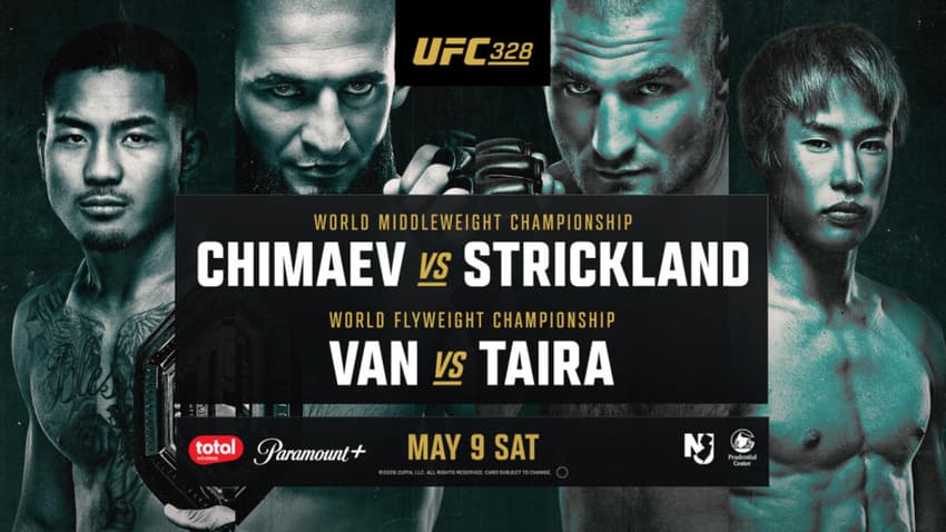 Card oficial do UFC 328 (Foto: Divulgação/UFC)