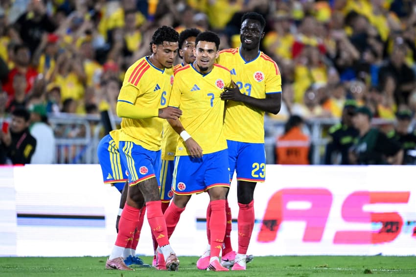 Luis Díaz comemora gol contra a Costa Rica (Foto: Raul ARBOLEDA / AFP)
