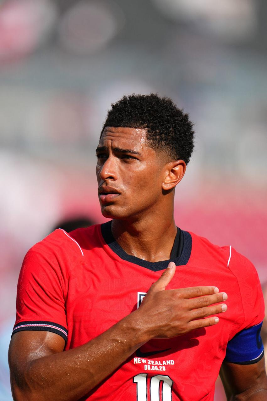 Jude Bellingham é jogador do Real Madri e também da Seleção da Inglaterra. (Foto (Photo by Rich Storry / GETTY IMAGES NORTH AMERICA / Getty Images via AFP)