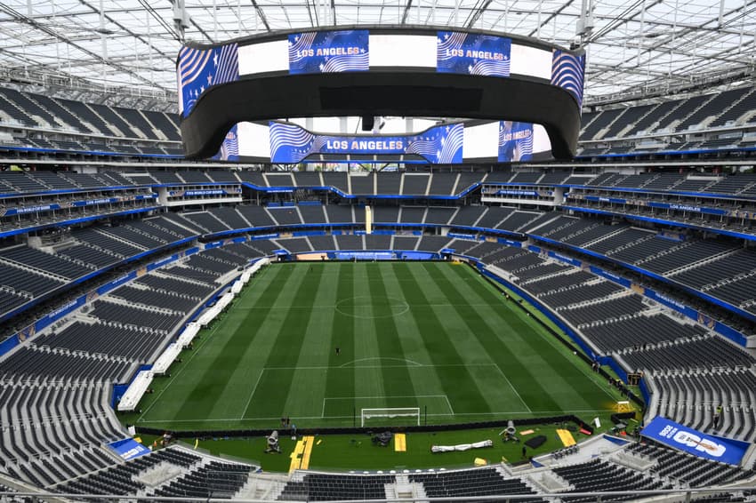 O SoFi Stadium receberá a abertura dos Estados Unidos na Copa do Mundo (Foto: Patrick T. Fallon / AFP)