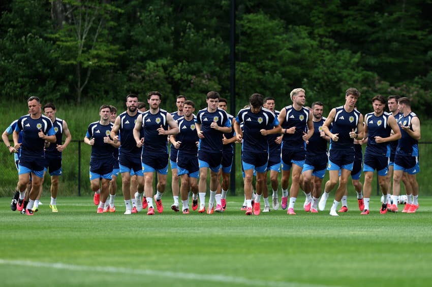 Seleção da Escócia se preparando para a estreia na Copa do Mundo 2026 (Crédito: Mattia Ozbot / GETTY IMAGES NORTH AMERICA / Getty Images via AFP)